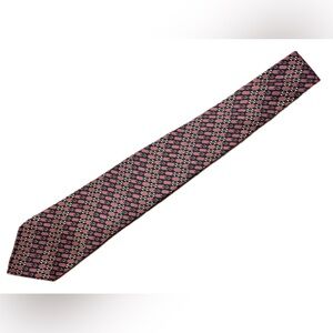 Gucci Red and Gold Patterned Tie